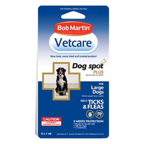Bob Martin Vetcare Ticks & Fleas Spot On Plus for Dogs
